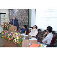 Inaugural Ceremony With key figures:Prof. Shankar Das(Programme Chair, SHSS), Mr. Suuraj Siingh(Zonal Head,ICICI Bank,Mumbai),Dr. Chinmayee Swain (NHSRC)