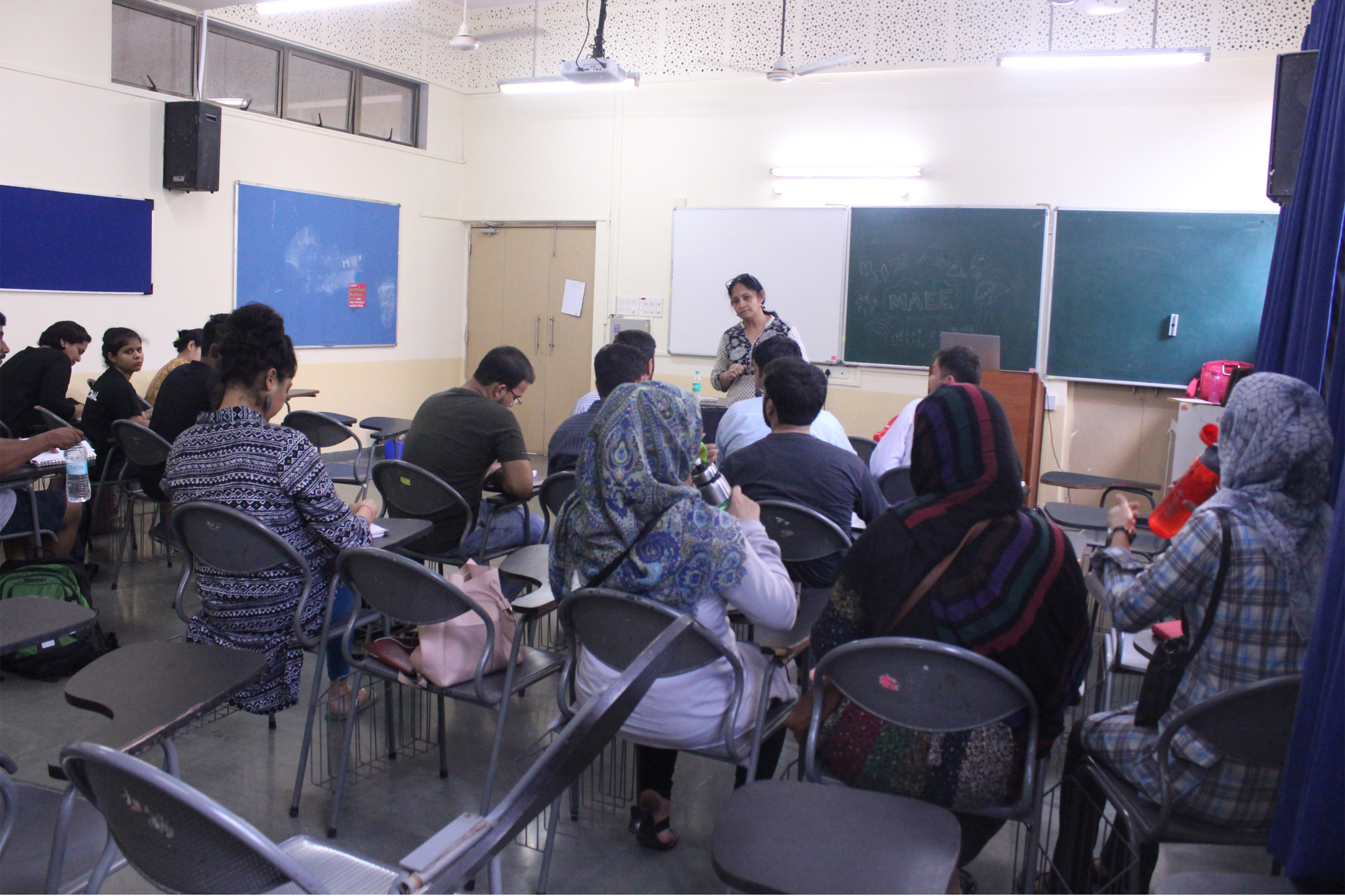 Prof Gomathi Jatin teaching TEMP Class, Oct 2019