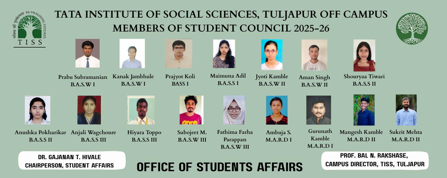Students Council 2025-26 TISS Tuljapur Campus