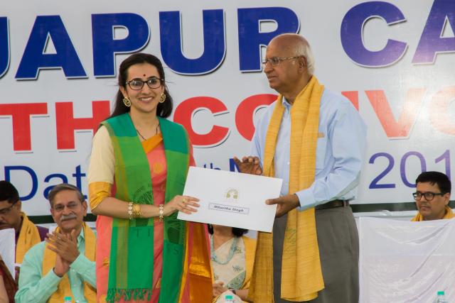 Student receiving degree Certificate